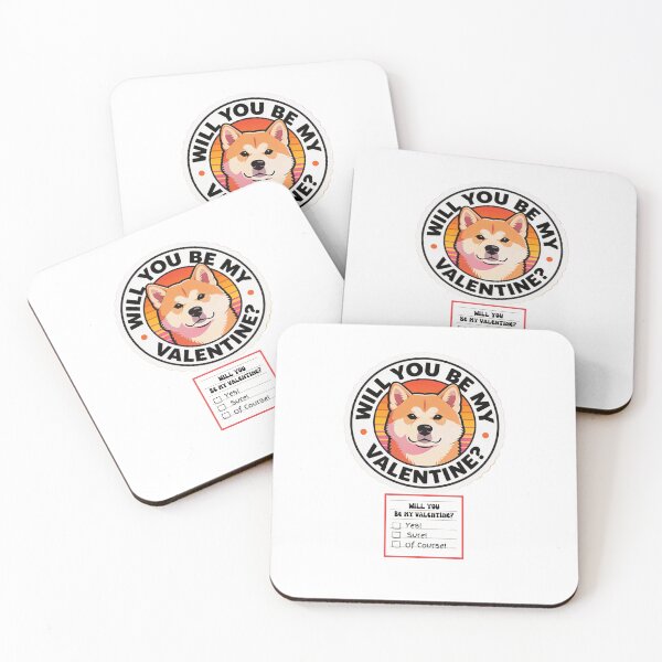 Item preview, Adorable Watercolor Retro Akita– Valentine’s Day Question designed and sold by M1234s.