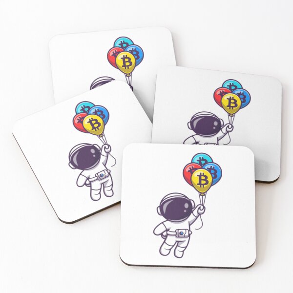 Item preview, Bitcoin Astronaut Floating with ₿ Balloons - To The Moon BTC HODL Design designed and sold by LightningSale.