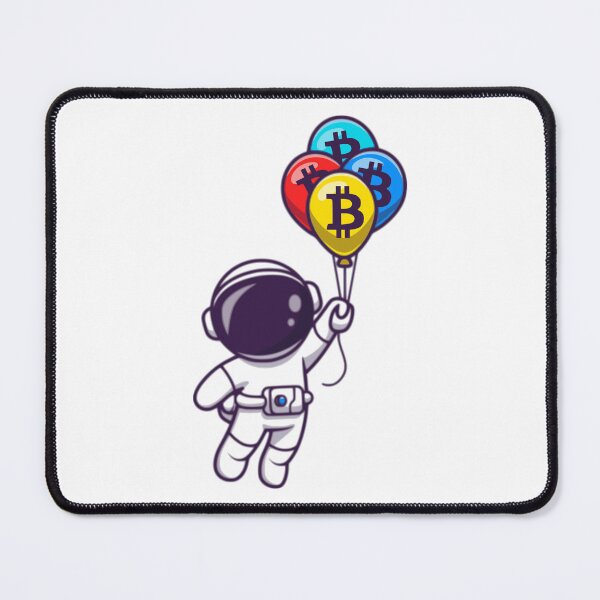 Item preview, Bitcoin Astronaut Floating with ₿ Balloons - To The Moon BTC HODL Design designed and sold by LightningSale.