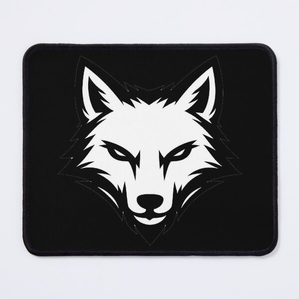 Item preview, Lone Wolf Logo – Minimal Black and White Wolf Head Design designed and sold by SandpiperDesign.