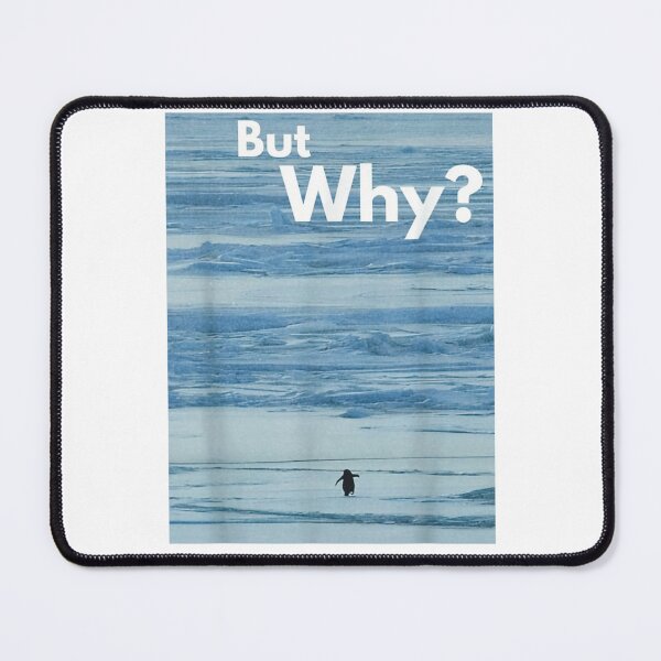 Item preview, But Why Sad Penguin In Frozen Antarctic Wilderness Photography Meme Art designed and sold by SaboCollita.