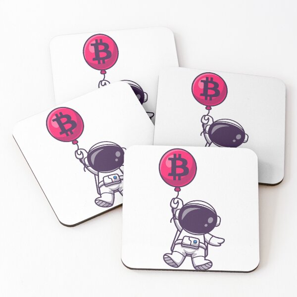 Item preview, Bitcoin Astronaut Floating with ₿ Balloon - To The Moon BTC HODL Design designed and sold by LightningSale.