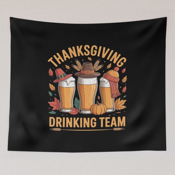 Item preview, Thanksgiving Drinking Team Three Glasses of Beer Turkey designed and sold by angolinnArt.