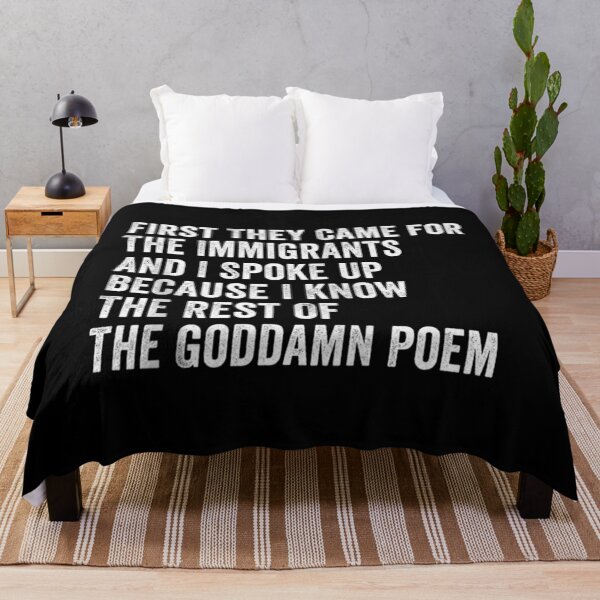 Item preview, First They Came For The Immigrants Social Justice Human Rights Poem designed and sold by SaboCollita.