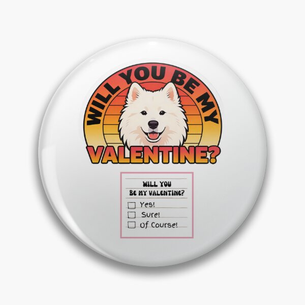 Item preview, Adorable Watercolor Retro Samoyed– Valentine’s Day Question designed and sold by M1234s.