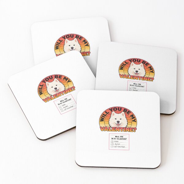 Item preview, Adorable Watercolor Retro Samoyed– Valentine’s Day Question designed and sold by M1234s.