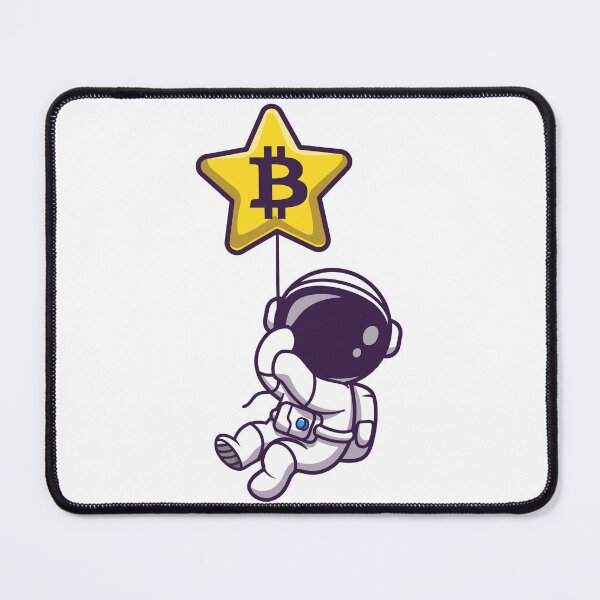 Item preview, Bitcoin Astronaut Floating with ₿ Star Balloon - To The Moon BTC HODL Design designed and sold by LightningSale.
