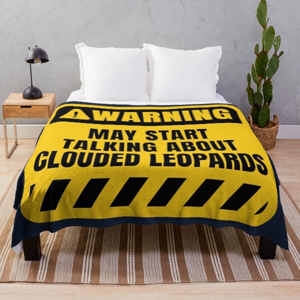 Item preview, Clouded Leopard Warning Sign Wildlife Lover designed and sold by MaryAller.