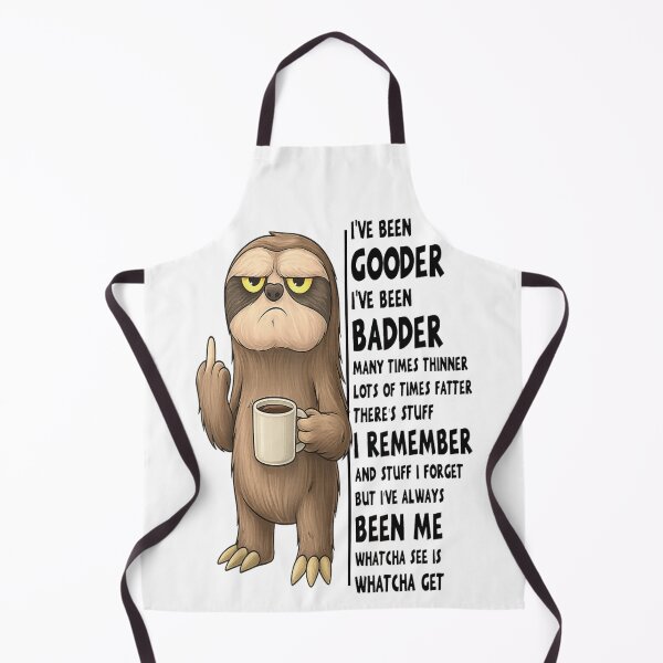 Item preview, Grumpy Sloth Holding Coffee Middle Finger Funny Relatable Morning Mood Art designed and sold by HenikaPonko.