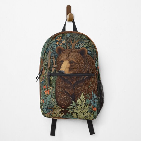 Item preview, Retro rustic boho brown bear art nouveau art designed and sold by hollycooper.