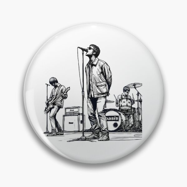 Item preview,  Minimalist Line Art Of Oasis Performing Retro  designed and sold by NazirShaban.