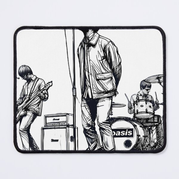 Item preview, Minimalist Line Art Of Oasis Performing Retro designed and sold by NazirShaban.