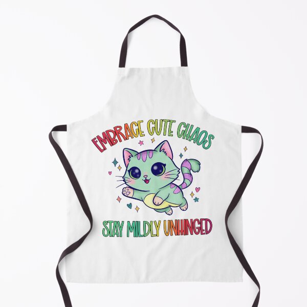 Item preview, Mildly Unhinged Kawaii Cat designed and sold by Ink & Kind Studio.