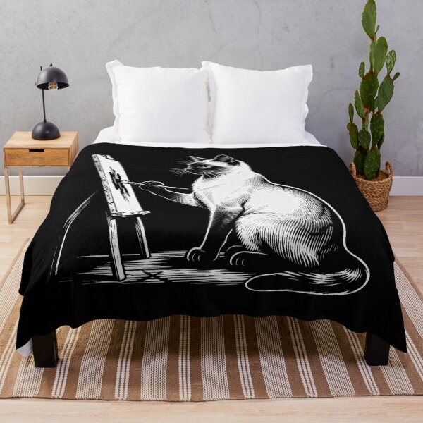 Item preview, Siamese Cat Painting Engraving Art – Vintage Style Cat Illustration designed and sold by CatVibesStudio.