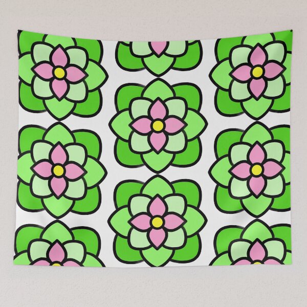 Item preview, Simple retro elegant pink floral graphic water lily designed and sold by hollycooper.