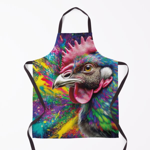 Item preview, Chromatic Chicken – Bold Farmcore Art designed and sold by Becky-Poppins.