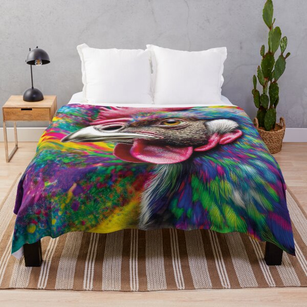 Item preview, Chromatic Chicken – Bold Farmcore Art designed and sold by Becky-Poppins.