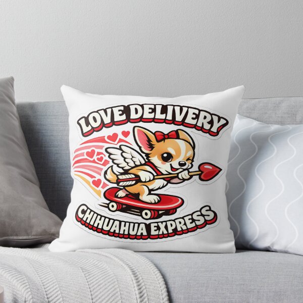 Item preview, Valentines Chihuahua Cupid Love Delivery Skateboard designed and sold by MukuMint.
