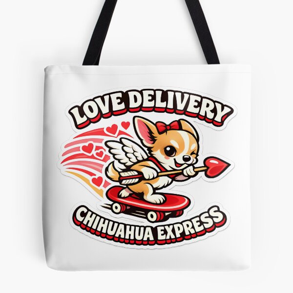 Item preview, Valentines Chihuahua Cupid Love Delivery Skateboard designed and sold by MukuMint.