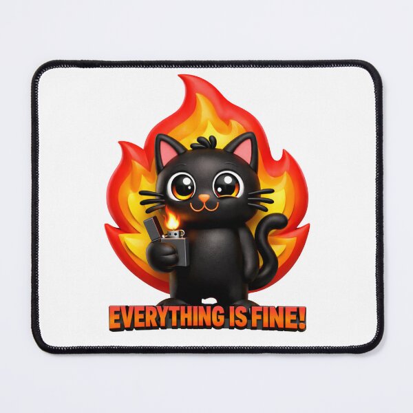 Item preview, cat with lighter designed and sold by T-shirtJohny.