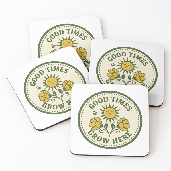 Item preview, Good Times Grow Here – Sunny Floral Emblem   designed and sold by tviyluv.