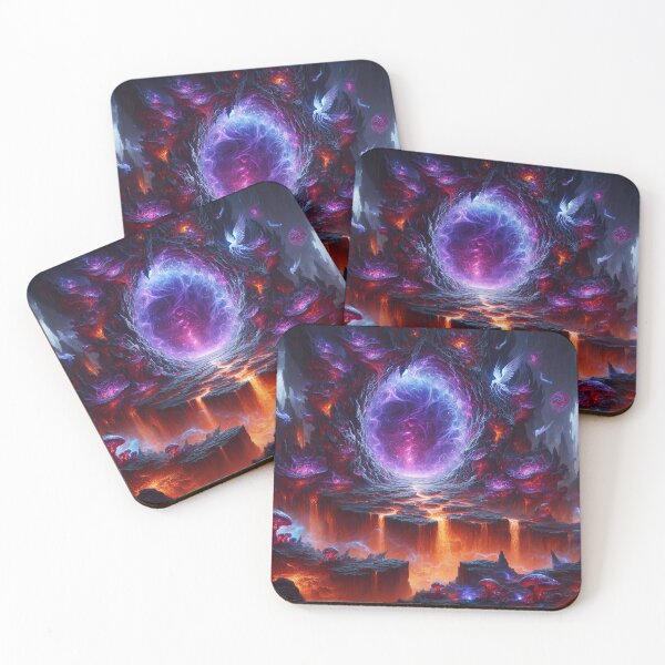 Item preview, Hellish Dimension Portal - Obsidian Gateway & Magma Ocean Fantasy designed and sold by TheRichGallery.