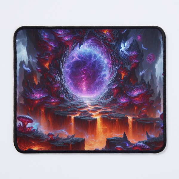 Item preview, Hellish Dimension Portal - Obsidian Gateway & Magma Ocean Fantasy designed and sold by TheRichGallery.