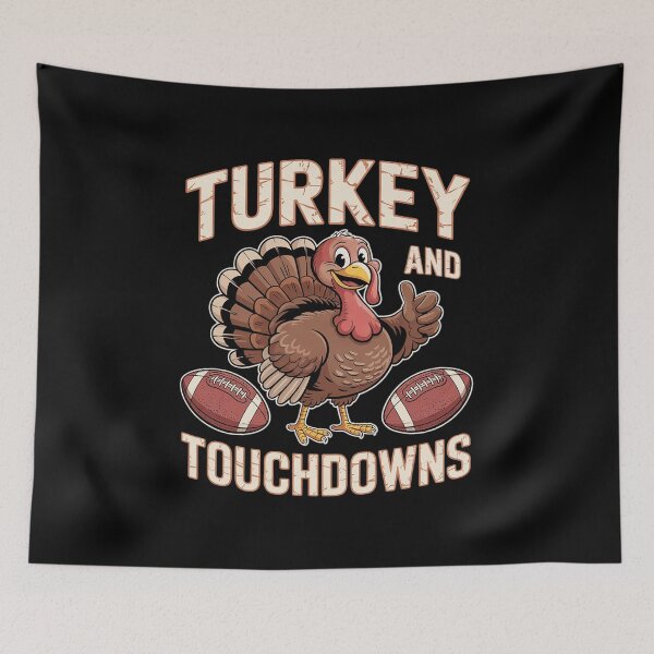 Item preview, Thanksgiving Turkey And Touchdowns Football Men Kids Women designed and sold by angolinnArt.
