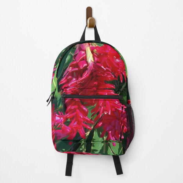Item preview, Deep pink red tropical florals designed and sold by hollycooper.