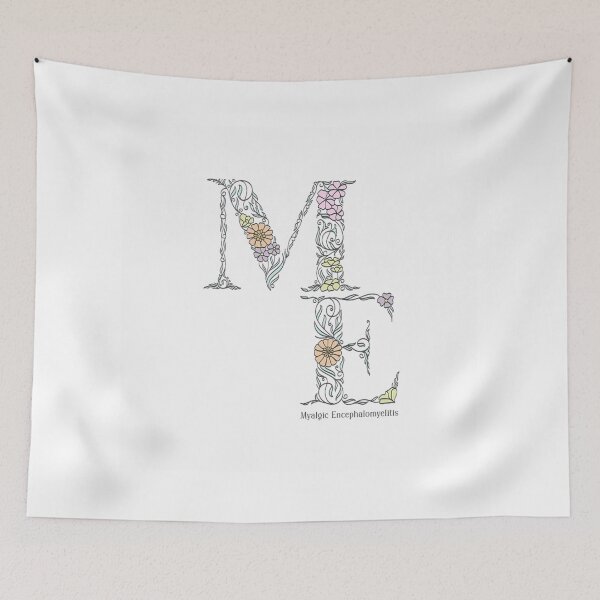 Item preview, ME Myalgic Encephalomyelitis Awareness Floral Initial Chronic Illness Support Art designed and sold by HenikaPonko.