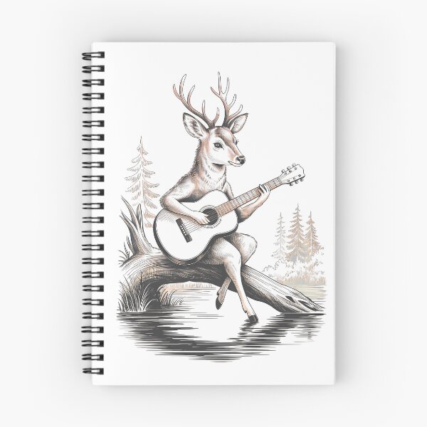 Item preview, Deer with Acoustic Guitar - National Guitar Day designed and sold by Art-Arcade6.