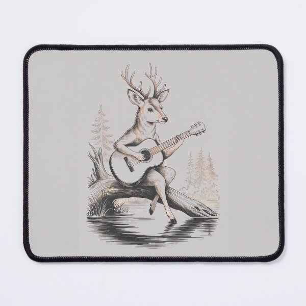 Item preview, Deer with Acoustic Guitar - National Guitar Day designed and sold by Art-Arcade6.