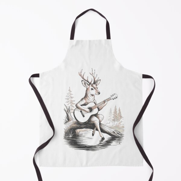 Item preview, Deer with Acoustic Guitar - National Guitar Day designed and sold by Art-Arcade6.