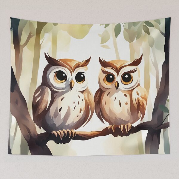 Item preview, Two Wild Owls designed and sold by CalmnessbyChoice.