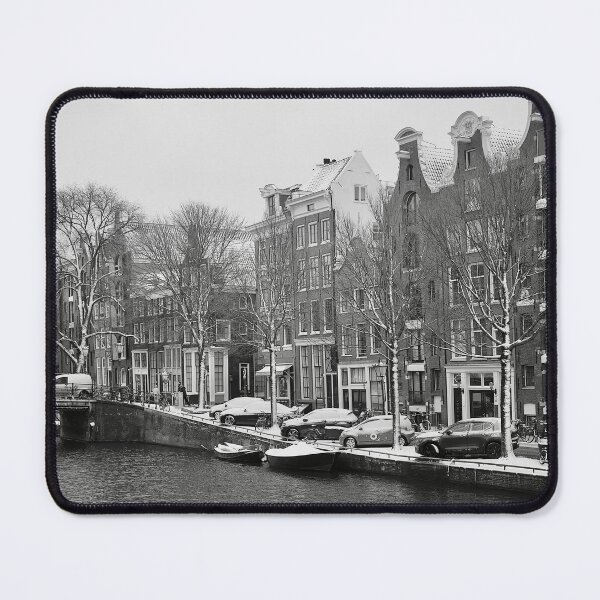 Item preview, Amsterdam, Prinsengracht with Westertoren in the snow designed and sold by Amsterdam-Pan.