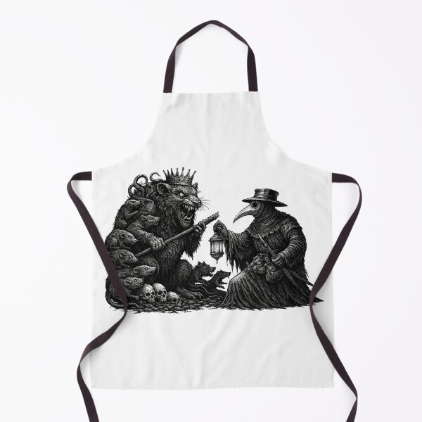 Item preview, Plague Rat King vs Plague Doctor – Dark Plaguecore Medieval Horror Etching Art designed and sold by Design by Anthony .