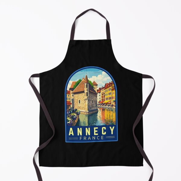 Item preview, Annecy in Haute-Savoie, France, Vintage Travel Art Emblem designed and sold by MaateoDesign.