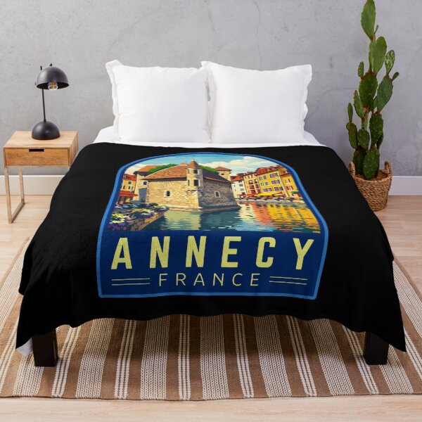 Item preview, Annecy in Haute-Savoie, France, Vintage Travel Art Emblem designed and sold by MaateoDesign.