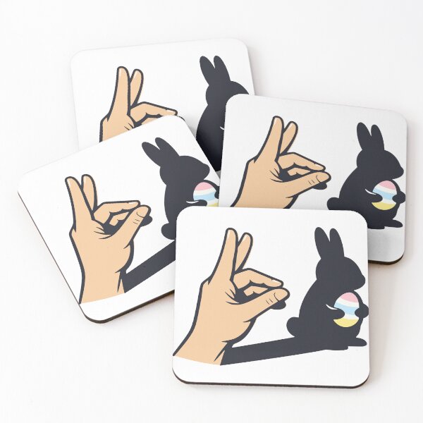Item preview, Easter Bunny Hand Shadow Illusion and egg Cute Easter Design designed and sold by FunFitLife Studio.