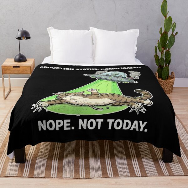 Item preview, Alien UFO Cat Abduction Funny Design designed and sold by NOVALOOMARCH.