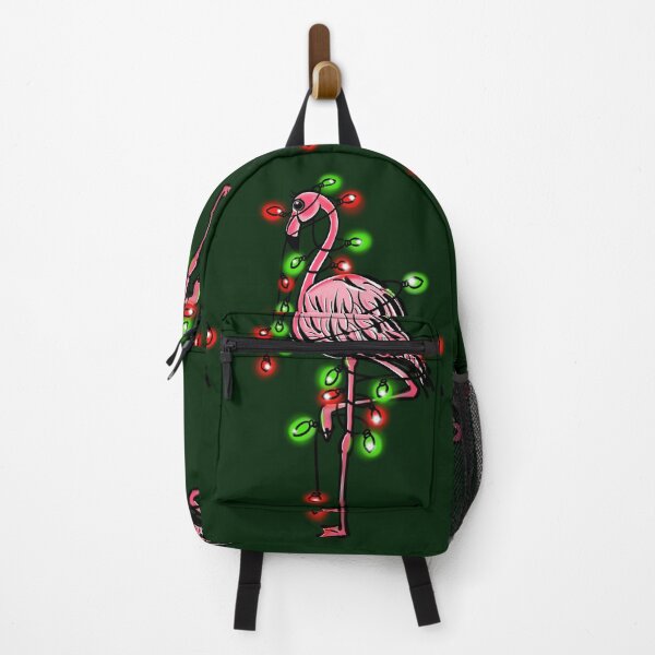 Item preview, Christmas Flamingo, pink tropical holiday bird red green christmas lights designed and sold by hollycooper.