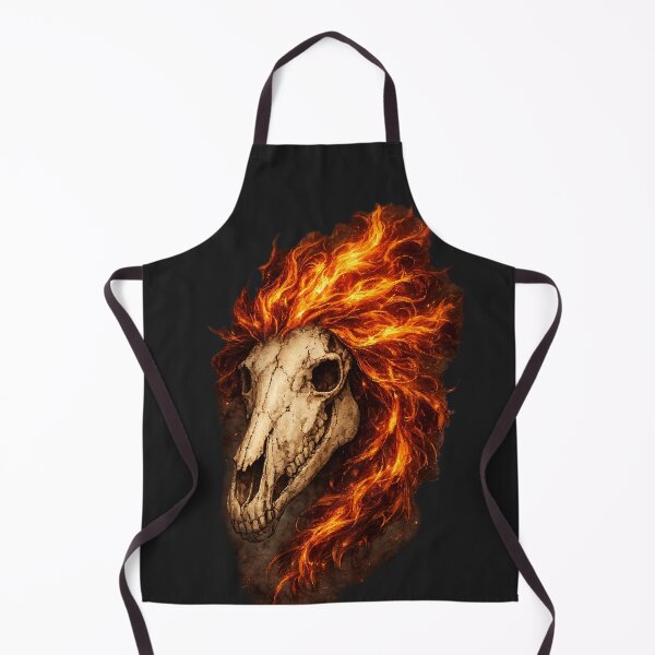 Item preview, horse skull with a fiery mane designed and sold by VitSArt.
