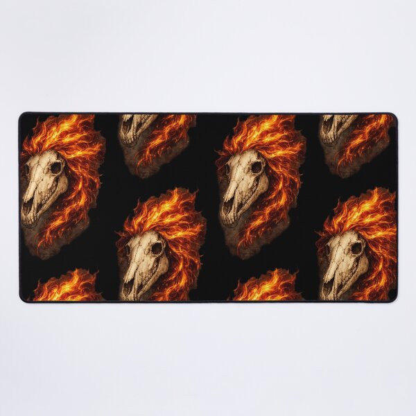 Item preview, horse skull with a fiery mane designed and sold by VitSArt.