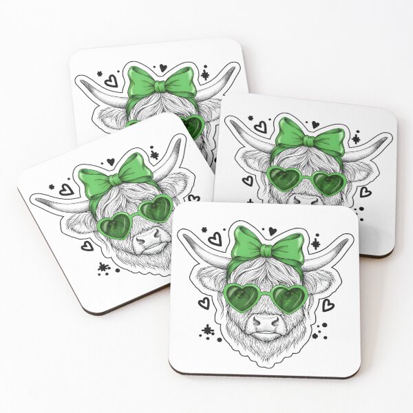 Item preview, Vintage Highland Cow St. Patrick's Day, Retro St Patricks Day, Funny St Patty's Day, Lucky, St Patricks Coquette designed and sold by DesignDenDo ⭐⭐⭐⭐⭐.
