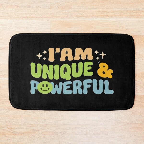 Item preview, Uplifting "I'm Unique & Powerful" Colorful Motivational Quote Design for Apparel, Stickers & Gifts designed and sold by Bright Nest Studio.