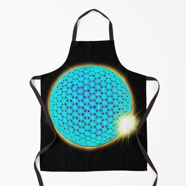 Item preview, Total solar eclipse Neon blue flower of life scared geometry, zen life designed and sold by hollycooper.