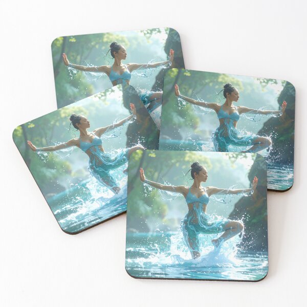 Item preview, Spiritual Water Dance – A poetic and Zen illustration designed and sold by Schoenenwald - Illustrations Uniques et Originales.