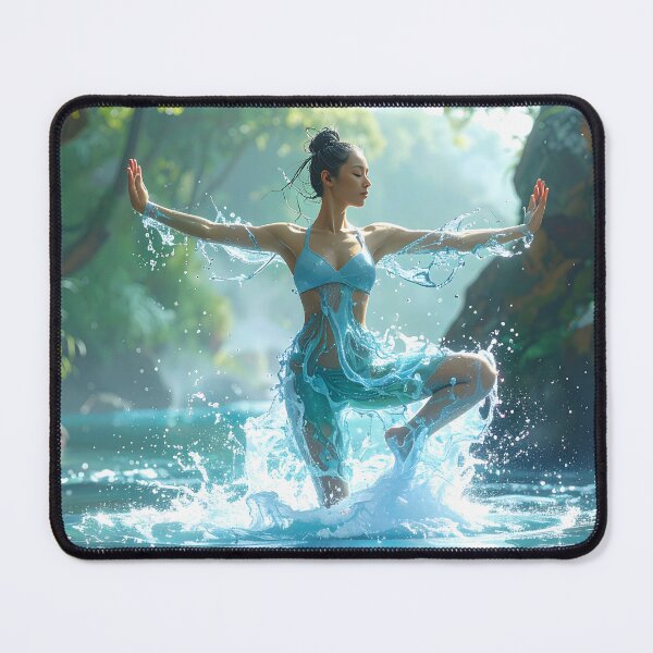 Item preview, Spiritual Water Dance – A poetic and Zen illustration designed and sold by Schoenenwald - Illustrations Uniques et Originales.