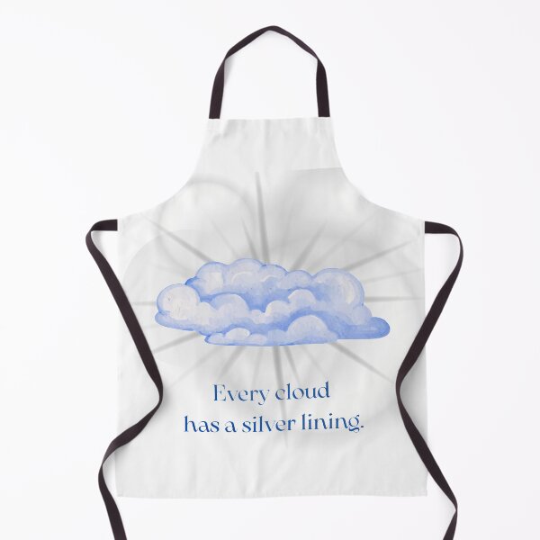 Item preview, Every Cloud Has a Silver Lining - Aesthetic Watercolor Quote Art designed and sold by VelaStudioCo.