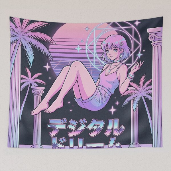 Item preview, Vaporwave Anime Dream designed and sold by Midnight Replay.